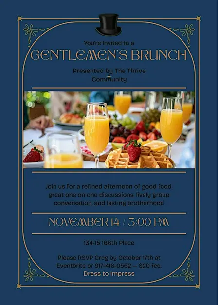 The Thrive Community presents a Gentlemen's Brunch