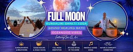 Full MOON ☾ Kundalini Yoga. Sound Bath Meditation. Oceanside Healing Vibes