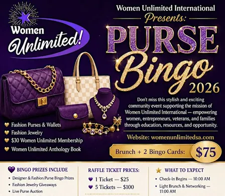Women Unlimited Presents our 1st Inaugural Purse Bingo & Auction