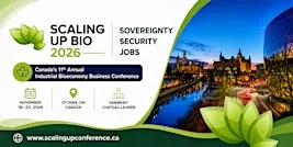 Scaling Up Bio Conference 2026 • Sovereignty • Security • Jobs