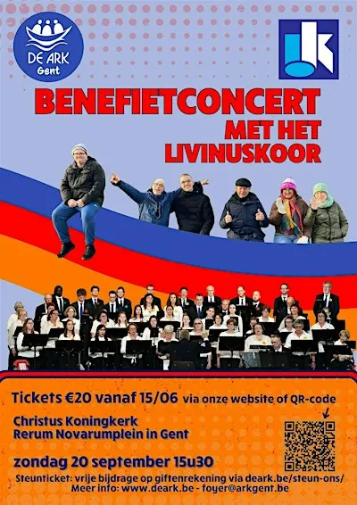 Het Livinuskoor zingt tvv de Ark Gent!