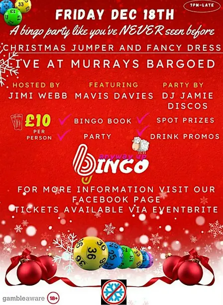 Anyway Up Festive Bingo