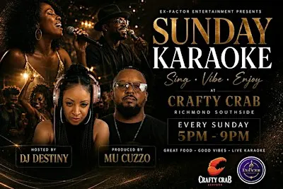 Sunday Karaoke at Crafty Crab Richmond Southside