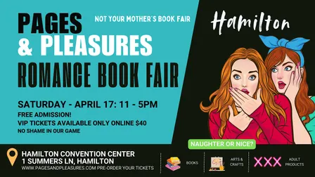 Romance Book Fair & Market - Free Entry in Hamilton Ontario!