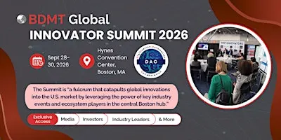 BDMT Global Innovator Summit 2026 - See Overview for New Registration Link