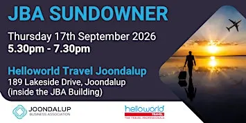JBA September Sundowner - Helloworld Travel Joondalup