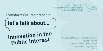 Let's talk about: Innovation in the Public Interest