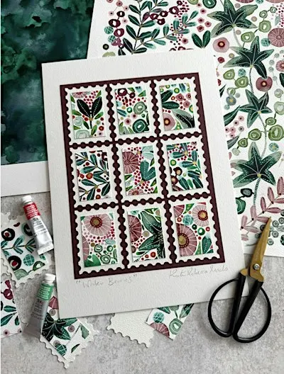 Festive Florals Collage & Watercolour Workshop