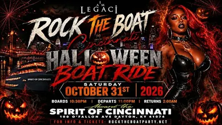 ROCK THE BOAT CINCINNATI ANNUAL HALLOWEEN BOAT RIDE 2026