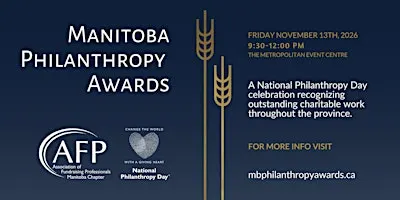 2026 Manitoba Philanthropy Awards & Professional Development Session
