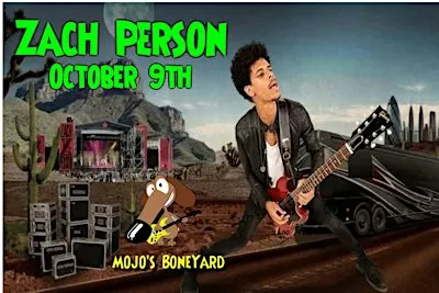 ZACH PERSON debuts at Mojo's BoneYard on October 9th!