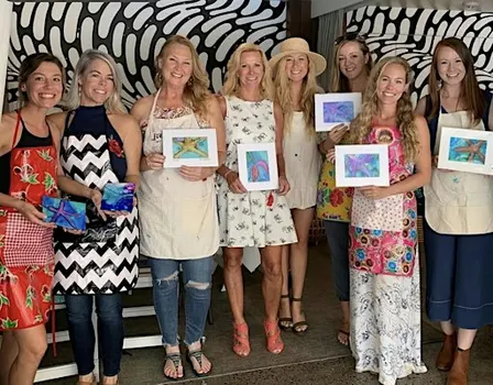 Alcohol ink painting with JennyBHawaii