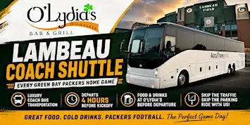 O'Lydia's Coach Bus to Lambeau for the Packers vs Falcons Game!