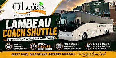 O'Lydia's Coach Bus to Lambeau for the Packers vs Falcons Game!