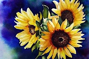 Fall Sunflowers in Watercolors