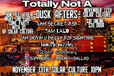Totally NOT a dusk afters