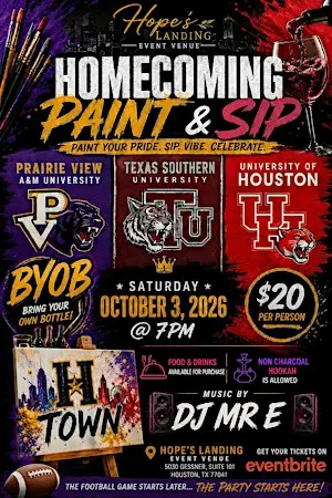 Homecoming Paint and Sip