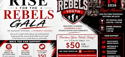 Rise For the Rebels Gala 2026 | 2nd Annual Fundraising Dinner & Raffle