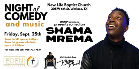 Night of Comedy and Music with Comedian Shama Mrema feat. Mathew Maciel