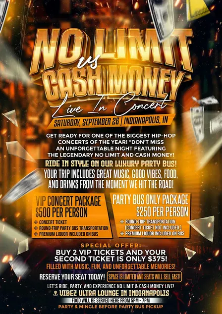Cash Money Vs No Limit Party Bus
