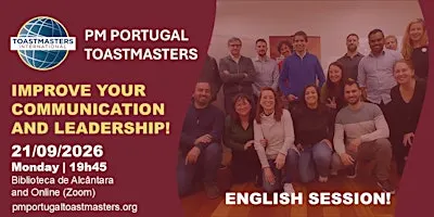 PM PORTUGAL TOASTMASTERS | September 21st | English Session!