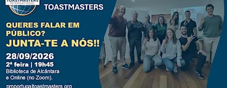 PM PORTUGAL TOASTMASTERS | 28 Setembro | Queres falar em público?