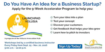 LaunchPad Volusia  9-Week Business Startup Accelerator Program - Sept. 2026