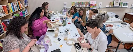 Intermediate Embroidery Class- Long & Short Stitch, Brick, Wagon Wheel