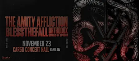 The Amity Affliction: House of Cards 2026 at Cargo Concert Hall