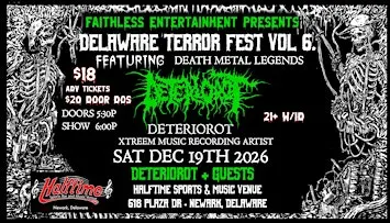 DETERIOROT + Guests at DELAWARE TERROR FEST vol 6 Newark DE - Halftime