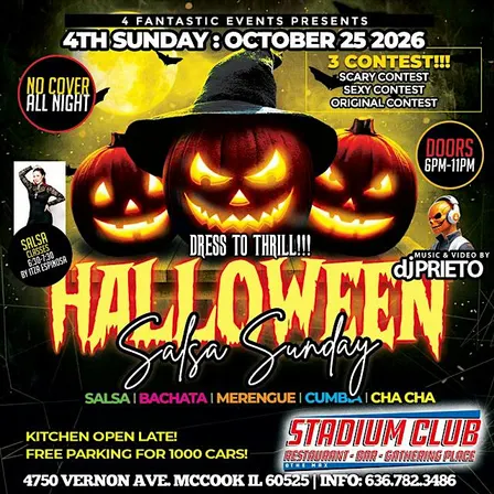 Halloween Salsa Sunday @ The Stadium Club