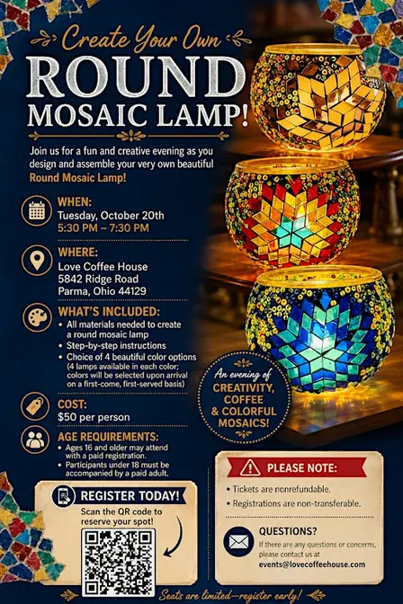 Create a Round Mosaic Lamp