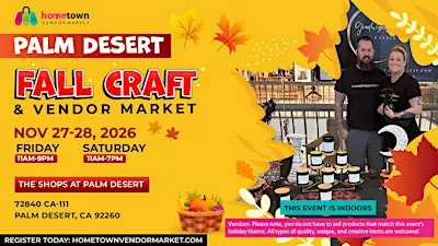 Palm Desert Fall Craft and Vendor Market