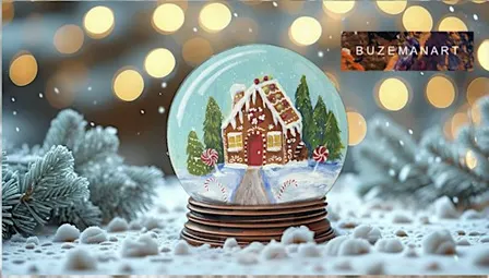 Snow globe ‘Gingerbread house’ @ The Twisted Knot, Doncaster