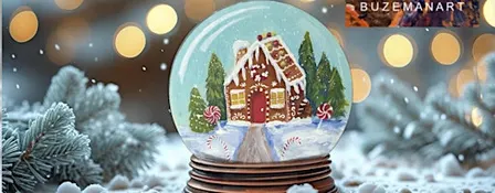 Snow globe ‘Gingerbread house’ @ The Twisted Knot, Doncaster