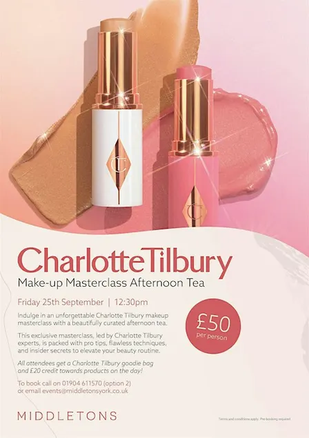 Charlotte Tilbury Make-Up Masterclass Afternoon Tea
