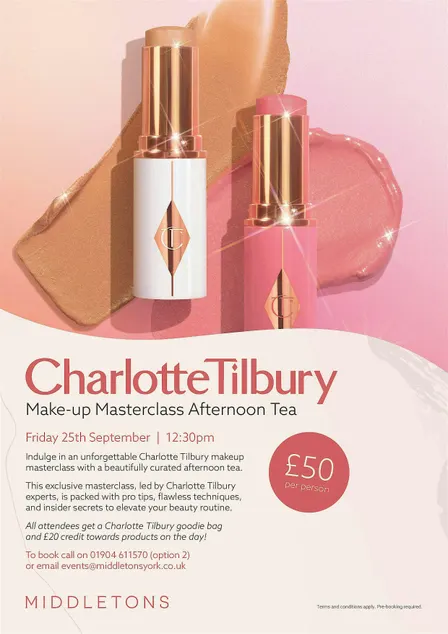 Charlotte Tilbury Make-Up Masterclass Afternoon Tea