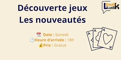 Découverte Nouveautés Jeux