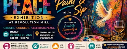 PEACE Exhibit Sip and Paint at Revolution Mill