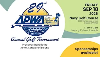 APWA Golf Tournament - 29th Annual