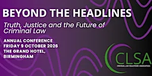 CLSA Conference and AGM Friday 9th October 2026