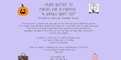 Purses for a Purpose, "A Ghouls Night Out"
