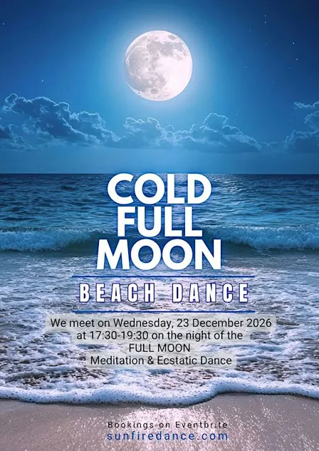 Cold Full SuperMoon Beach Dance
