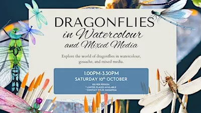 Dragonflies in Watercolour and Mixed Media