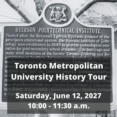 ExperienceTO: Toronto Metropolitan University History Tour