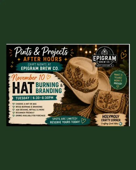 Hat & Bag Burning & Branding Bar: Epigram