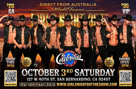 Australia's Girls Night Out Live: Magic Mike Experience in San Bernadino!