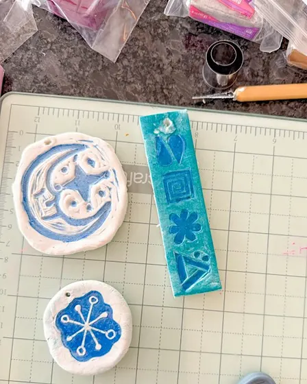 Stamped Clay Ornaments