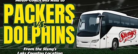 Steny's Lake Country | Motor Coach Bus to Packers vs Dolphins