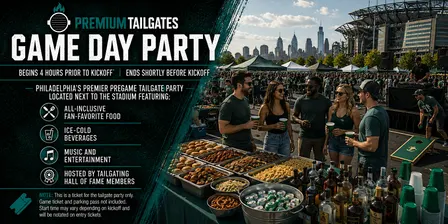 Premium Tailgate Party: Philadelphia Eagles vs. Carolina Panthers